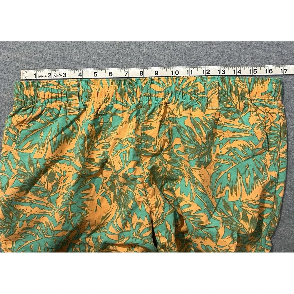 Columbia PFG Water Shorts Swim Trunks Mens Large Orange Drawstring Fishing